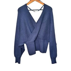 Love Tree Chic And Cozy Wrap Shoulder Vneck Sweater Dolman Sleeve Size XL